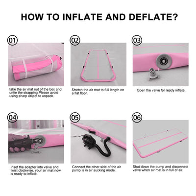 DAIRTRACK Inflatable Gymnastics Air Mat 10ft/13ft/16ft/20ft Tumble Track Tumbling Mats for Home Use/Gym/Training/Cheerleading/Yoga/Water