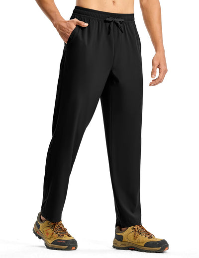TBMPOY Mens Hiking Pants Lightweight Quick Dry 3 Pockets Travel Fishing Water-Resistant Athletic Workout Sweatpants