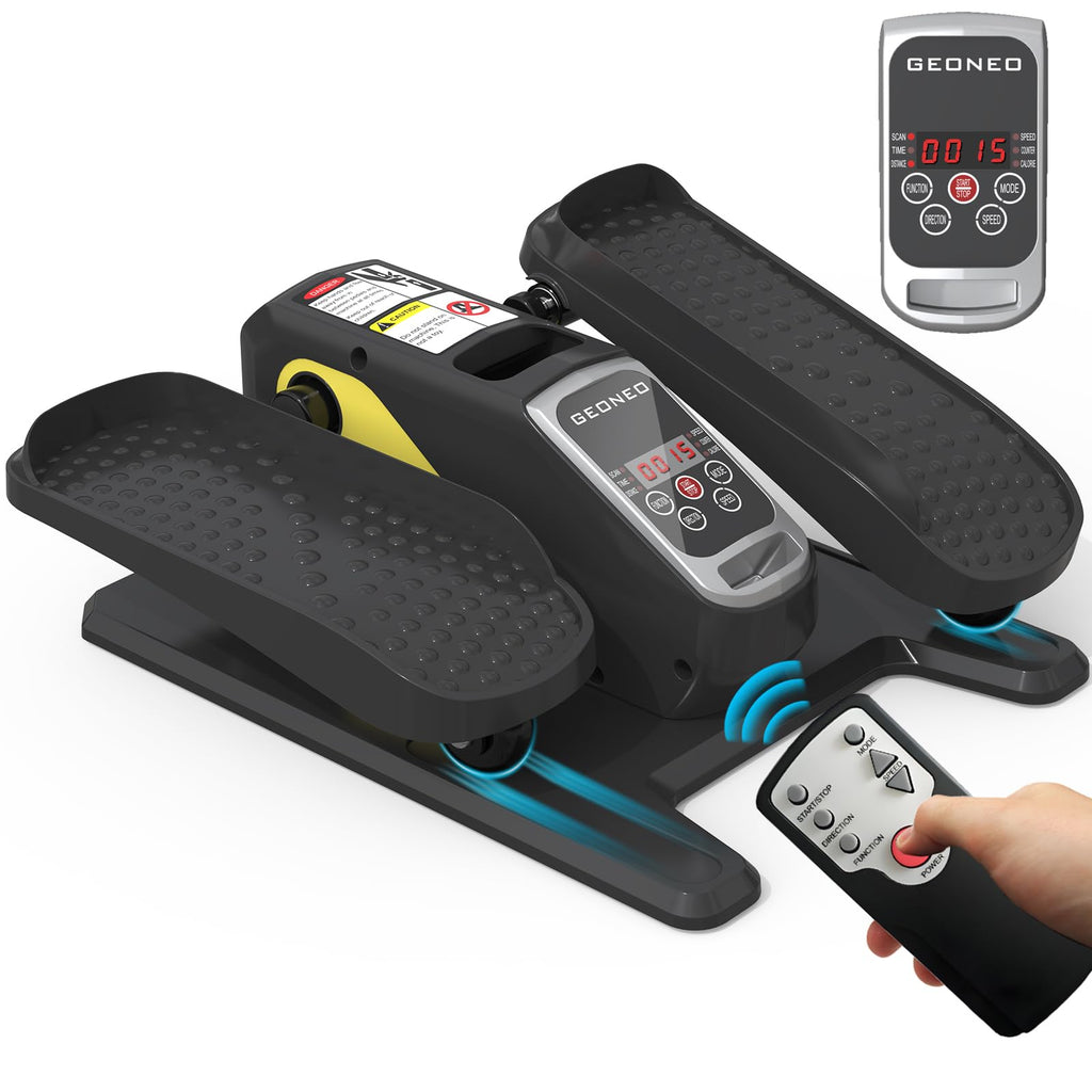 Under Desk Elliptical Machine, Electric Elliptical Exerciser for Senior, Quiet & Small Electric Seated Pedal Exerciser for Home with Display Monitor, Remote Control & 12 Adjustable Speeds