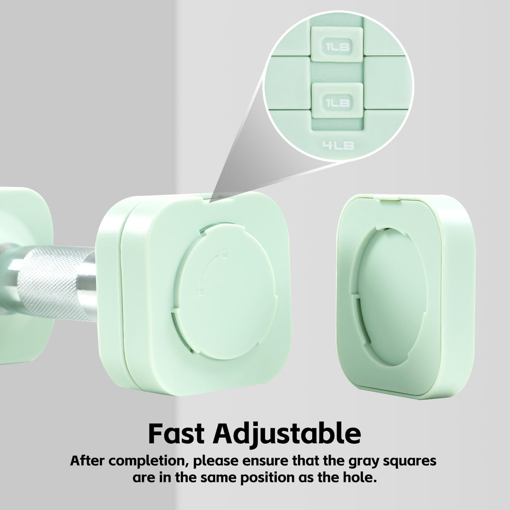 20LBS Adjustable Dumbbell Set, 4 in 1 Free Weights Dumbbells Set for,4lb 6lb 8lb 10lb, with Metal Non Slip Handle，Quick Change，Home Gym Strength Training Equipment for Men and Women