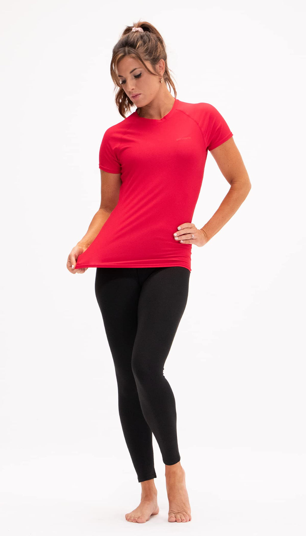 DEVOPS 3 Pack Women's Compression Shirt Dry Fit Short Sleeve Running Athletic T-Shirt Workout Tops