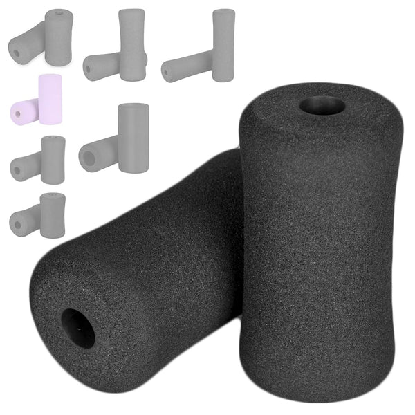 Sponge Foam Foot Pad Roller Pair, Used for Replacing Gym Exercise Equipment, Suitable for 1-inch Rod (Foam 5.12" X 2.76" Od X 0.87" Id)