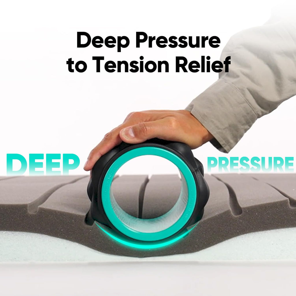 FitBeast Back Roller, Back Wheel Foam Roller - Targeted Muscle Roller for Deep Tissue Massage, Back Stretcher