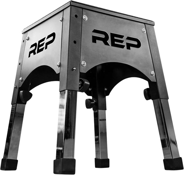 REP Adjustable Plyo Box | Metal Jump Platform | Home Gym Exercise Step | Plyometric Training Equipment | Fitness Workout Bench | Assembled Steel Jumping Boxes | Adjustable Height Workout Tool