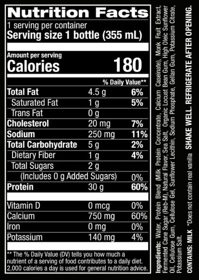 Jocko Mölk 30g Grass Fed Protein Shakes – No Added Sugar Protein Drinks KETO Friendly - Ready to Drink 12 FL Oz (Pack of 12) Banana Cream