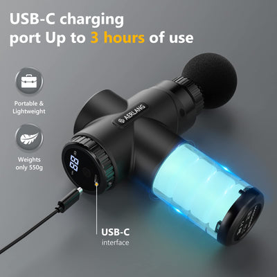 AERLANG Mini Massage Gun-Pink，Muscle Deep Tissue Massager Gun, Handheld Percussion Massager, Portable Quiet Massage Gun with Carry Case for Home Office Gym Motehr Day Gifts for Women Men Her