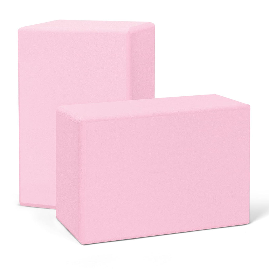 Yoga Blocks 2 Pack, EVA Foam Yoga Block Supportive, Non-Slip Exercise Blocks, Yoga Accessories for Pilates, Meditation, Balance, Stretching and Deep Poses