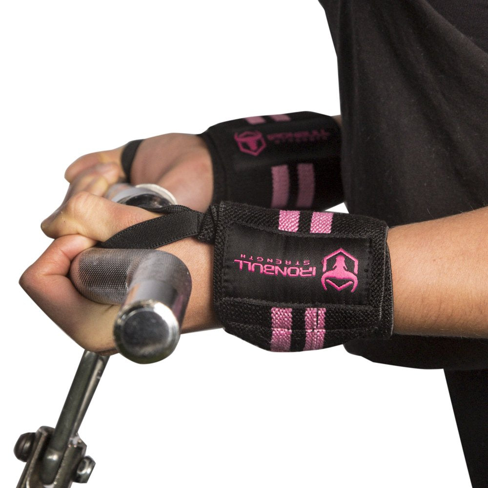 Women Wrist Wraps with Thumb Loops - 12" Professional Grade - Wrist Support Brace and Compression for Cross Training, Weight Lifting, Powerlifting, Strength Training