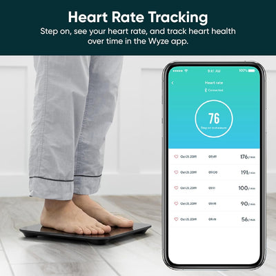 Ultra, Smart Scale with 4.3" Color Display, Digital Bathroom Scale for Body Weight BMI Muscle Mass Composition, Wi-Fi & Bluetooth Body Fat Scale with Heart Rate, 400 lbs (Black)