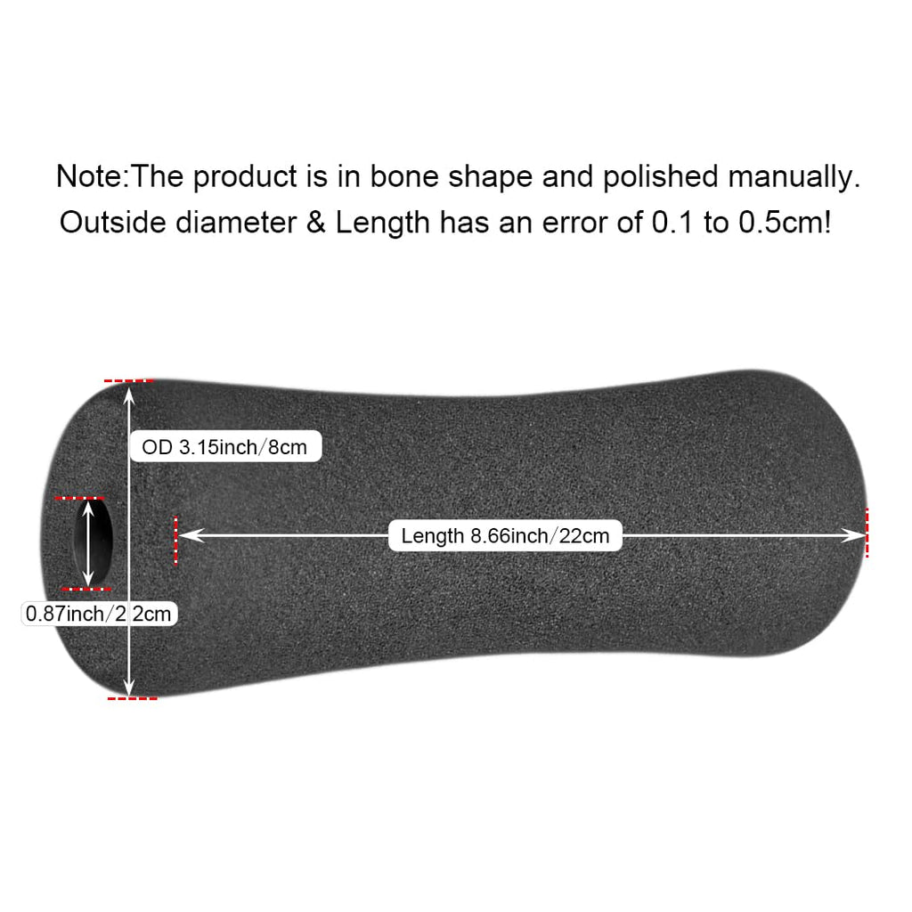 Sponge Foam Foot Pad Roller Pair, Used for Replacing Gym Exercise Equipment, Suitable for 1-inch Rod (Foam 5.12" X 2.76" Od X 0.87" Id)