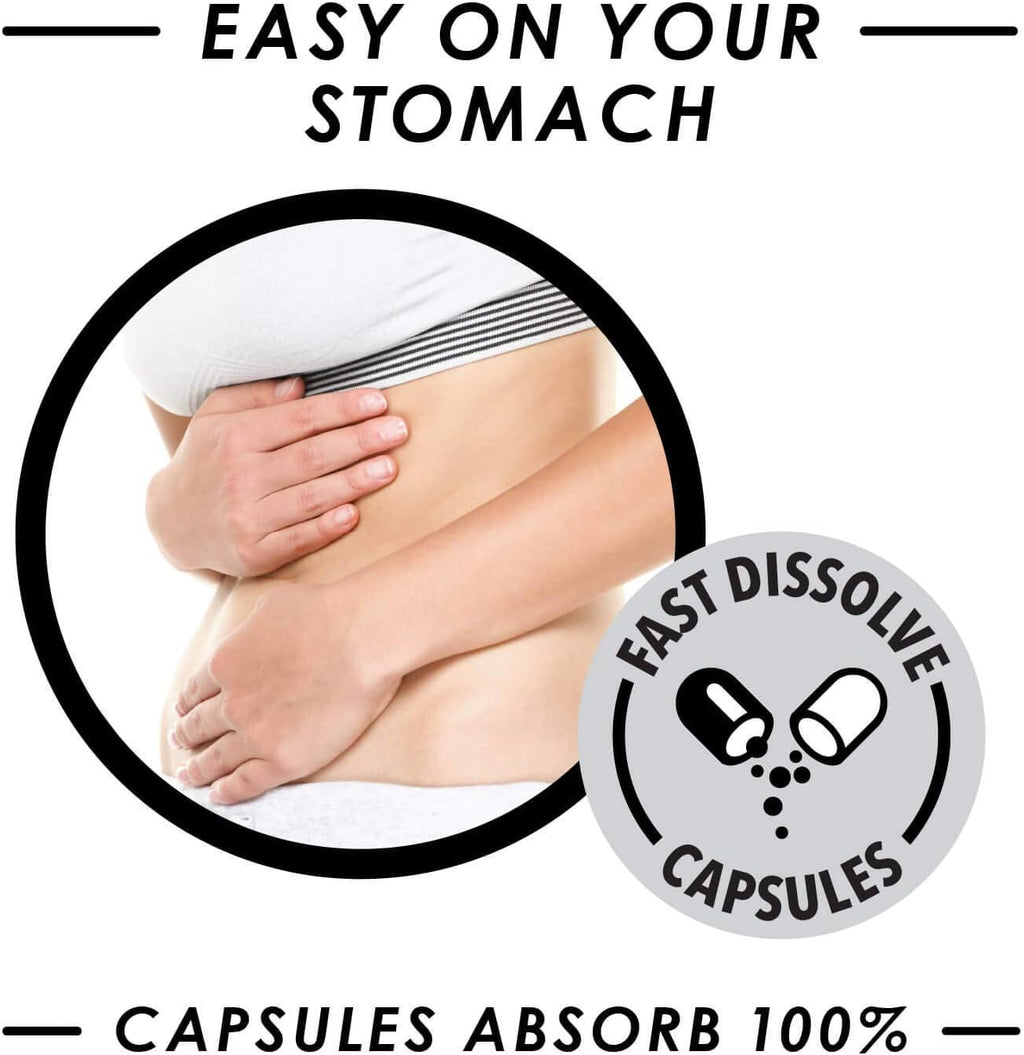 Sport Formula Daily Keto Superfood Multivitamin BCAA Amino Acid Powder Capsules for Men and Women. Won't Upset Your Stomach: Natural Vitamin B Energy Complex: Anti Aging Immune System Support