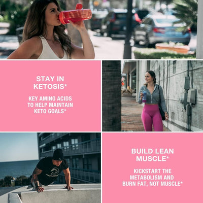 Honey Badger Pre Workout Powder & BCAA Amino Acids Powder Bundle | Beta Alanine, Caffeine & Vitamin C + Electrolytes | Vegan Keto Sugar Free & Paleo for Men & Women | 30 Servings (Pink Lemonade)