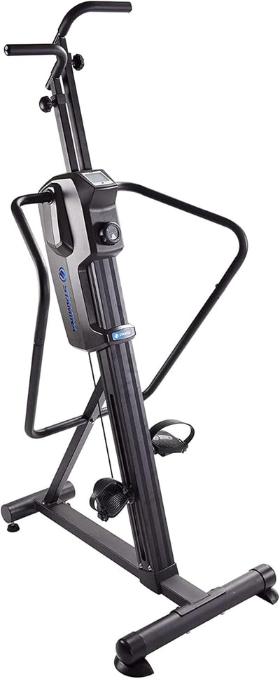 Stamina Products Cardio Climber Home Workout Fitness Exercise Machine with Smart Coaching, LCD Monitor, And Wheels for Easy Storage