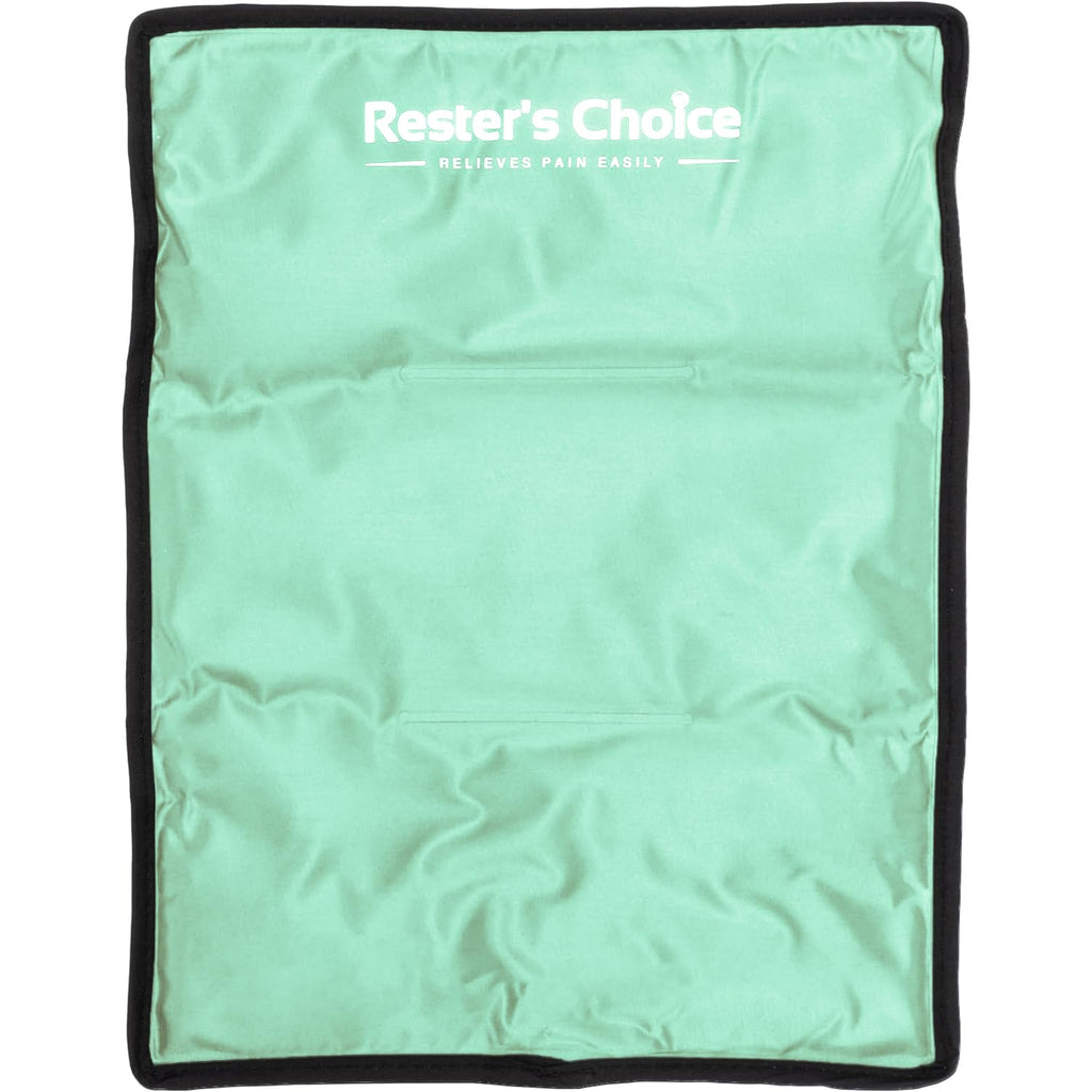 Rester's Choice Gel Cold & Hot Packs (2-Piece Set) Medium 5x10 in. Reusable Warm or Ice Packs for Injuries, Hip, Shoulder, Knee, Back Pain – Hot & Cold Compress for Swelling, Bruises, Surgery