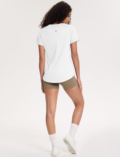 Loovoo Workout Tops for Women Loose Fit Breathable Activewear Cool Quick Dry Gym Athletic Tee Top