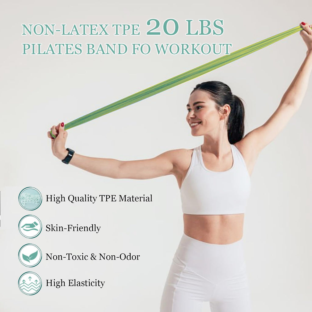 Pilates Equipment Kit for Home Workout, Pilates Ring and Ball Set with 2.2lb *2 Dumbbells, Fabric Resistance Bands, Tape Measure, Bag, Pilates Essentials Accessories for Women Yoga