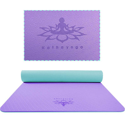 Hatha Yoga Extra Thick TPE Yoga Mat - 72"x 32" Thickness 1/2 Inch -Eco Friendly SGS Certified - With High Density Anti-Tear Exercise Bolster For Home Gym Travel & Floor Outside