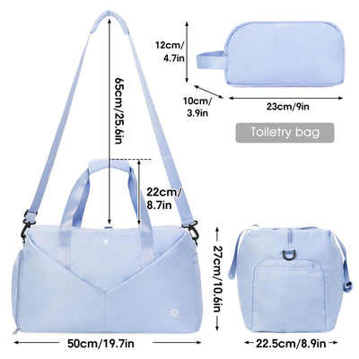 Ceneda 20" Gym Bag for Women with Wet Pocket & Shoe Compartment, Lightweight Duffel Waterproof Carry On Duffle for Travel, Yoga, Overnight (Green)