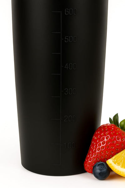 Angry Apes 28 oz Shaker Bottle – BPA-Free Tritan, Leak-Proof Flip Cap, Aluminum Mixer Ball & Measurement Scale – White Variant with Black Logo (white)