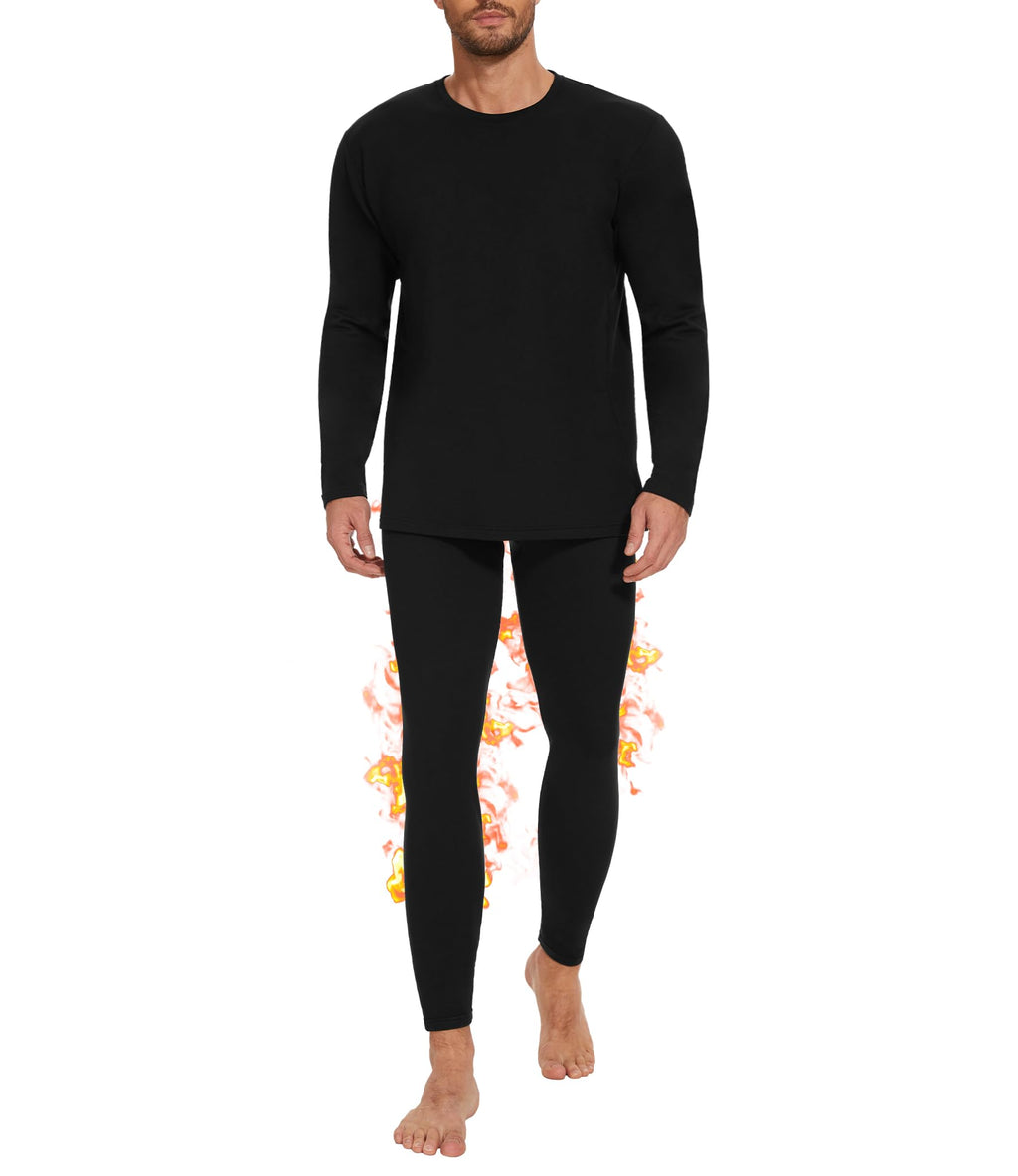 Thermal Underwear for Men Long Johns Set - Fleece Lined Base Layer for Cold Weather Winter Clothes