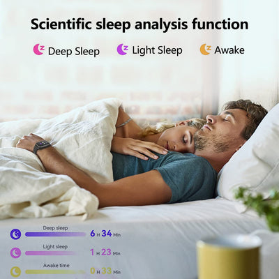 FITVII Fitness Tracker, Smart Watch with 24/7 Blood Pressure Heart Rate and Blood Oxygen Monitor, Sleep Tracker with Calorie Step Counter, IP68 Waterproof Activity Tracker for Women Men Android iOS