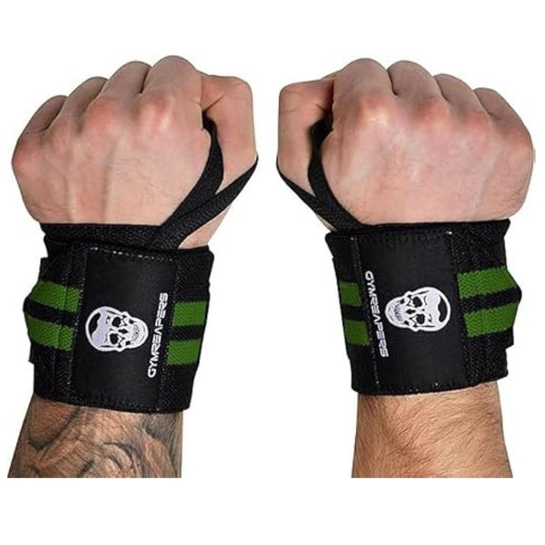 Gymreapers Weightlifting Wrist Wraps (IPF Approved) 18" Professional Quality Wrist Support with Heavy Duty Thumb Loop - Best Wrap for Powerlifting Competition, Strength Training, Bodybuilding