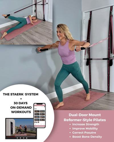 STAERK Pilates Suspension Training System - Premium Resistance Training Kit - At-Home Pilates for Strength & Flexibility - Resistance Bands Set for Home Gym, Travel, and Outdoors