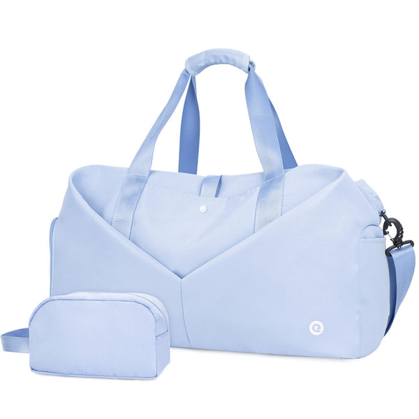 Ceneda 20" Gym Bag for Women with Wet Pocket & Shoe Compartment, Lightweight Duffel Waterproof Carry On Duffle for Travel, Yoga, Overnight (Green)