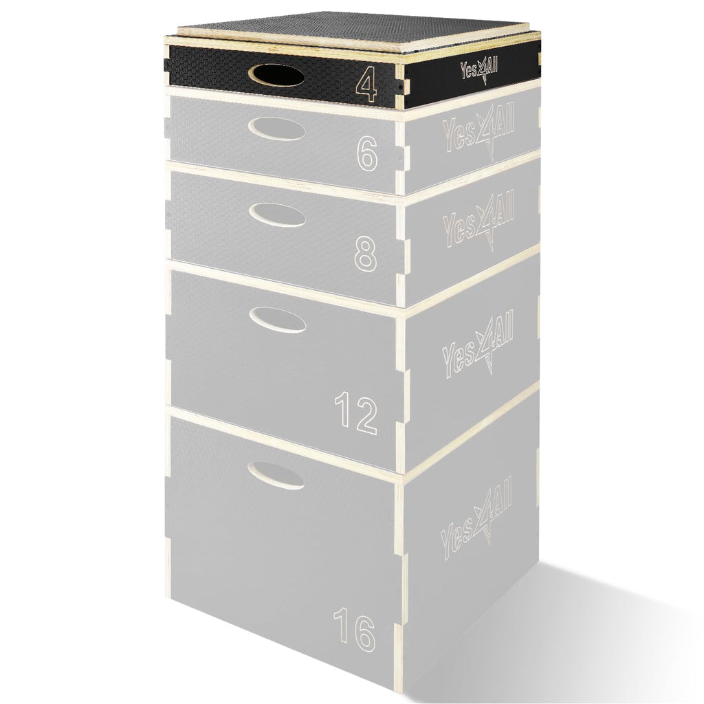 Yes4All 3 In 1 Wooden Plyo Box, Plyometric Box Platform For Jump Training, Jump Boxes For Home Gym Exercise And Outdoor Workout