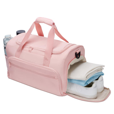 Gym Bag for Men Women, Small Fitness Workout Sports Bag with Wet Pocket & Shoes Compartment, Water Resistant Overnight Weekender Duffel Bag