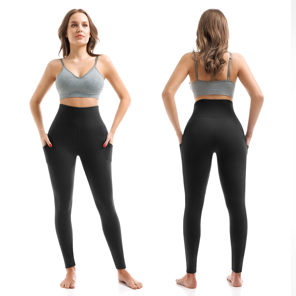 SINOPHANT High Waisted Leggings with Pockets Women, Full Length Capri Buttery Soft Stretchy Yoga Pants