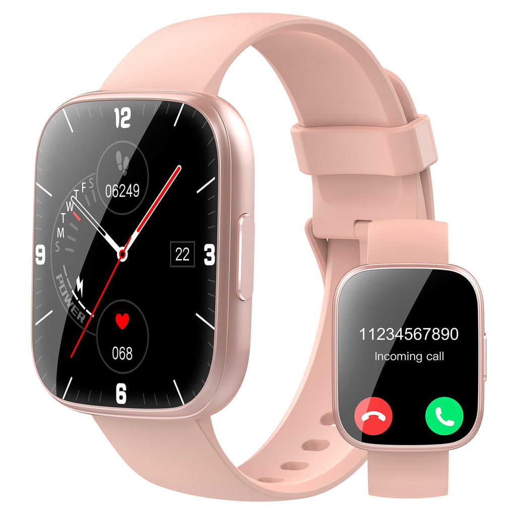 Smart Watch for Men Women(Answer/Make Calls), 1.95" HD Touch Screen Fitness Watch with Sleep Heart Rate Monitor, 110+ Sports Modes, IP68 Waterproof Activity Trackers Compatible with Android iOS, Black