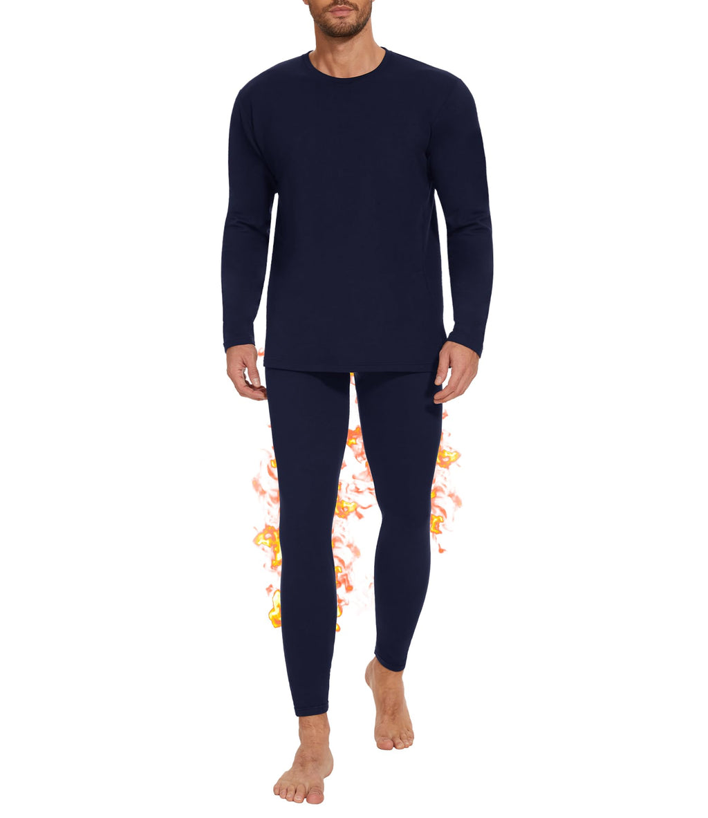Thermal Underwear for Men Long Johns Set - Fleece Lined Base Layer for Cold Weather Winter Clothes