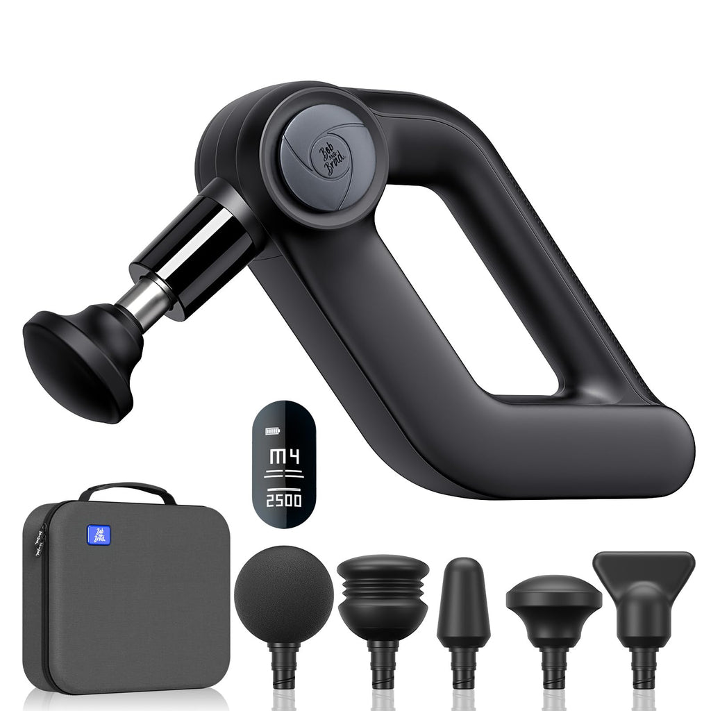 BOB AND BRAD D5 Pro Plus Massage Gun with Heat, FSA Eligible/HSA Eligible, 13mm Amplitude Deep Tissue Percussion Massage Gun with Max Power for Muscle Therapy, Professional Muscle Massager, Ideal Gift