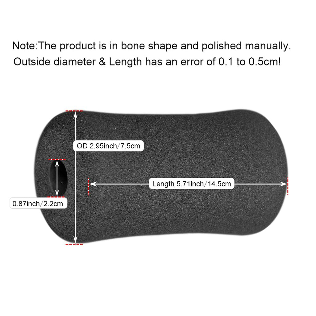 Sponge Foam Foot Pad Roller Pair, Used for Replacing Gym Exercise Equipment, Suitable for 1-inch Rod (Foam 5.12" X 2.76" Od X 0.87" Id)