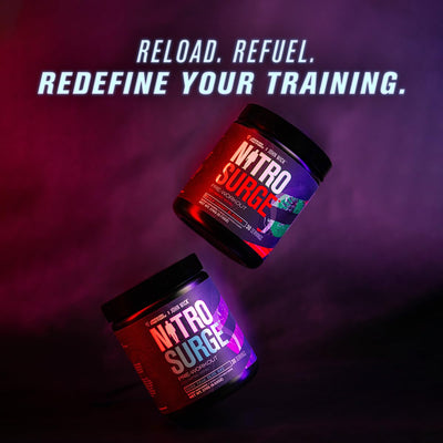 Jacked Factory NITROSURGE Pre Workout Supplement - Endless Energy, Instant Strength Gains, Clear Focus, Intense Pumps - NO Booster & Preworkout Powder with Beta Alanine - 30 Servings, Cherry Limeade