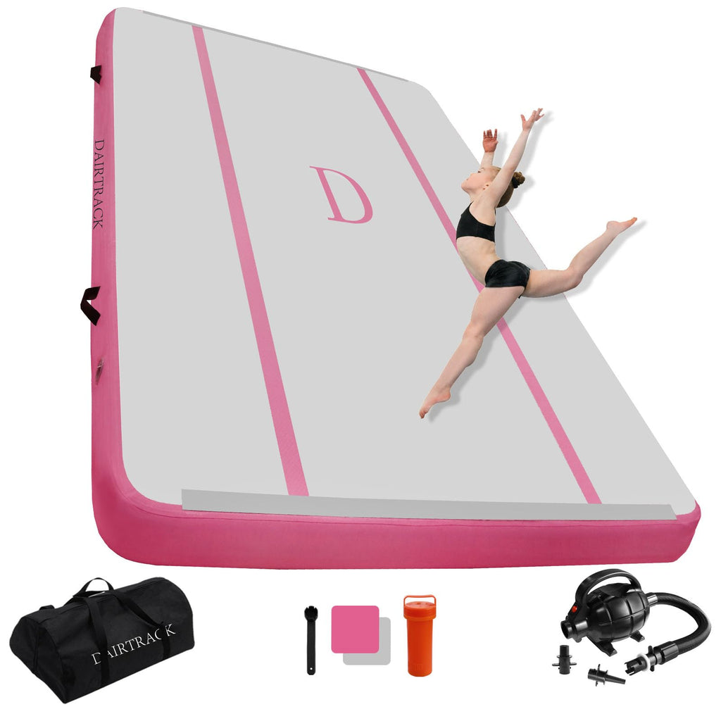 DAIRTRACK Inflatable Gymnastics Air Mat 10ft/13ft/16ft/20ft Tumble Track Tumbling Mats for Home Use/Gym/Training/Cheerleading/Yoga/Water