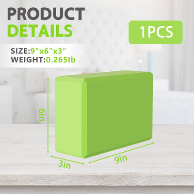 9"x6"x3" Yoga Blocks, Soft Non-Slip Surface Premium Foam Blocks, Supportive, Lightweight, Odor Resistant, Yoga Accessories for Pilates Meditation General Fitness Stretching Toning