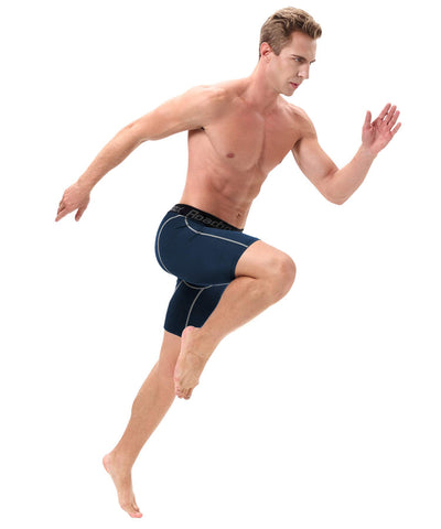 Roadbox Compression Shorts for Men, 3 Pack Athletic Workout Underwear, Running Gym Spandex Base Layer Boxer Briefs