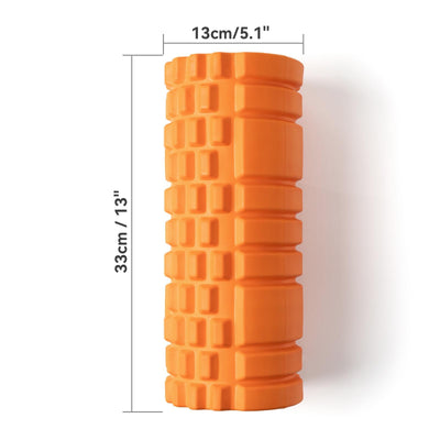 Foam Roller for Muscle Massager, Patented 13" High Density Exercise Roller for Muscle and Myofascial Trigger Point Release, Yoga, Back Roller for Fitness, Yoga (Purple)