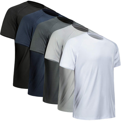Workout Shirts for Men Short Sleeve Quick Dry Athletic Gym Active T Shirt Moisture Wicking