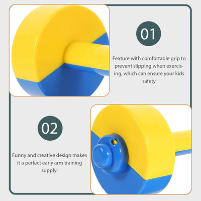 Kids Dumbbell Toy 1 Pair Kids Weight Lifting Set Plastic Dumbbell Toy Gym Sports Workout Equipment for Kids