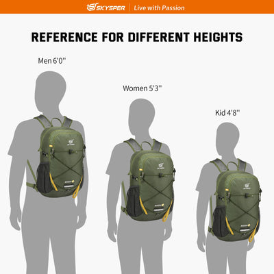 SKYSPER Small Hiking Backpack, 20L/30L Lightweight Travel Backpacks Hiking Daypack for Women Men