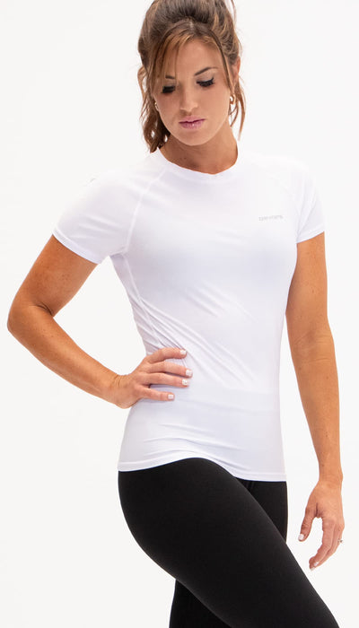 DEVOPS 3 Pack Women's Compression Shirt Dry Fit Short Sleeve Running Athletic T-Shirt Workout Tops