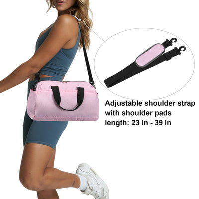 14 inch Small Gym Bag for Women & Men, Mini Duffel Bag for Travel Sports Lightweight Carry On Bag (Light Green)