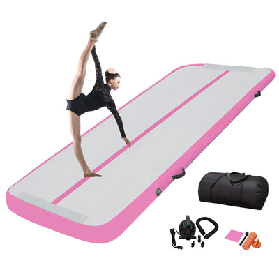 DAIRTRACK Inflatable Gymnastics Air Mat 10ft/13ft/16ft/20ft Tumble Track Tumbling Mats for Home Use/Gym/Training/Cheerleading/Yoga/Water
