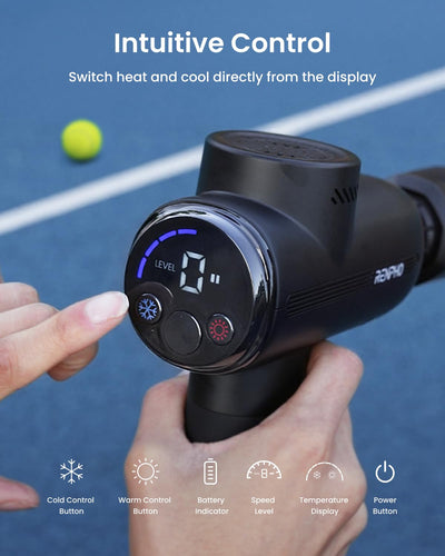 RENPHO Active Thermacool 2 Massage Gun with Heat and Cold Therapy, Christmas Gifts, [2025 Upgraded] Professional Deep Tissue Handheld Massager, Percussion Body Muscle Masajeador for Men Women Athletes