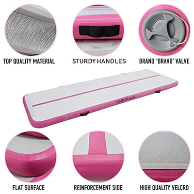 DAIRTRACK Inflatable Gymnastics Air Mat 10ft/13ft/16ft/20ft Tumble Track Tumbling Mats for Home Use/Gym/Training/Cheerleading/Yoga/Water