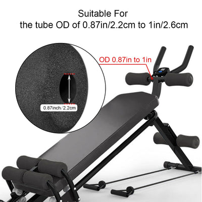 Sponge Foam Foot Pad Roller Pair, Used for Replacing Gym Exercise Equipment, Suitable for 1-inch Rod (Foam 5.12" X 2.76" Od X 0.87" Id)