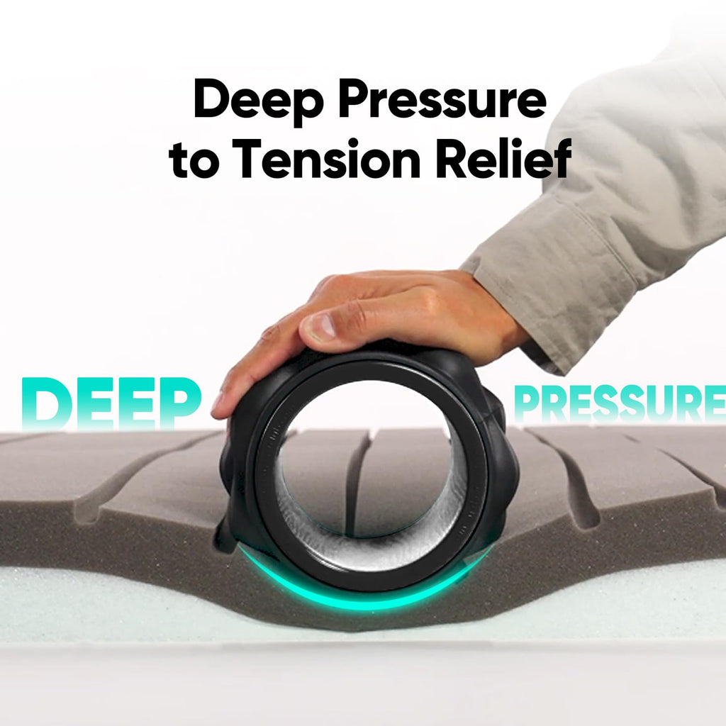 FitBeast Back Roller, Back Wheel Foam Roller - Targeted Muscle Roller for Deep Tissue Massage, Back Stretcher